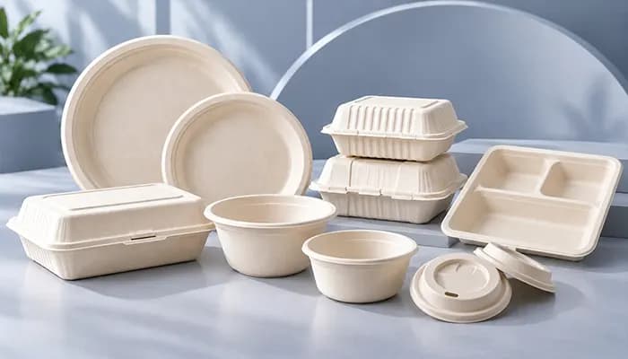 Molded fiber bagasse products from the Arvis catalogue